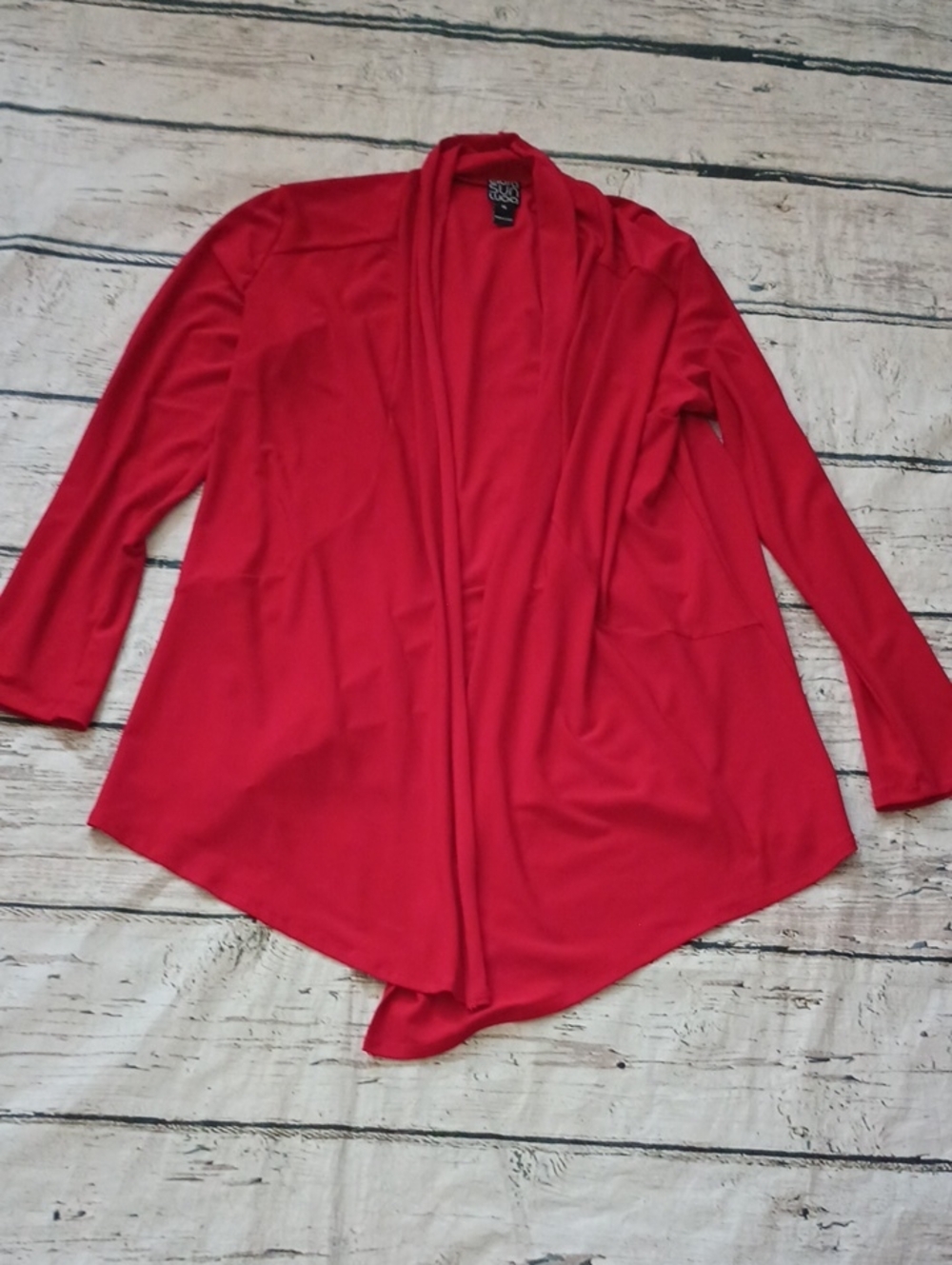 Clara Sun Woo Red Open Cardigan Shrug XL